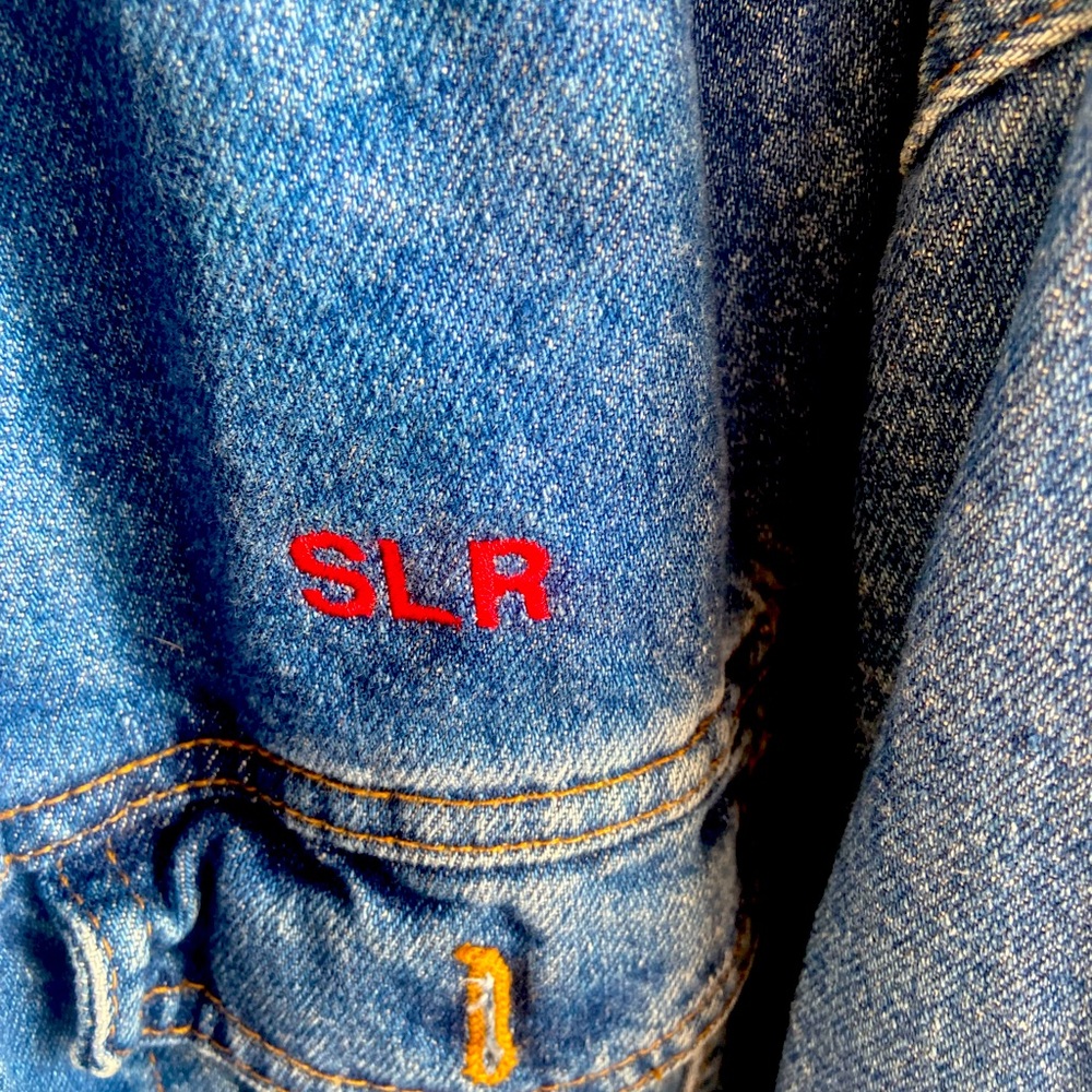 Vintage embroidered Mattel media denim jacket - Picture 2 of 4